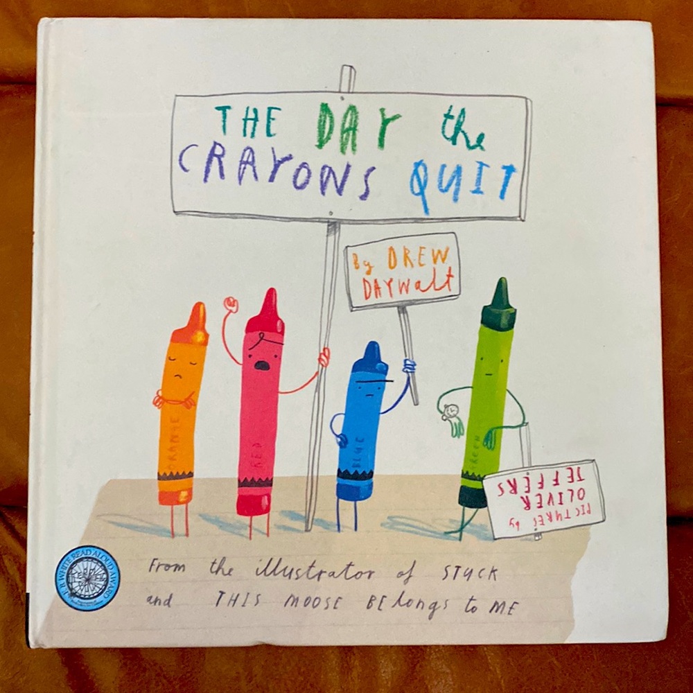 3/$20💕  THE DAY CRAYONS QUIT book Oliver Jeffers